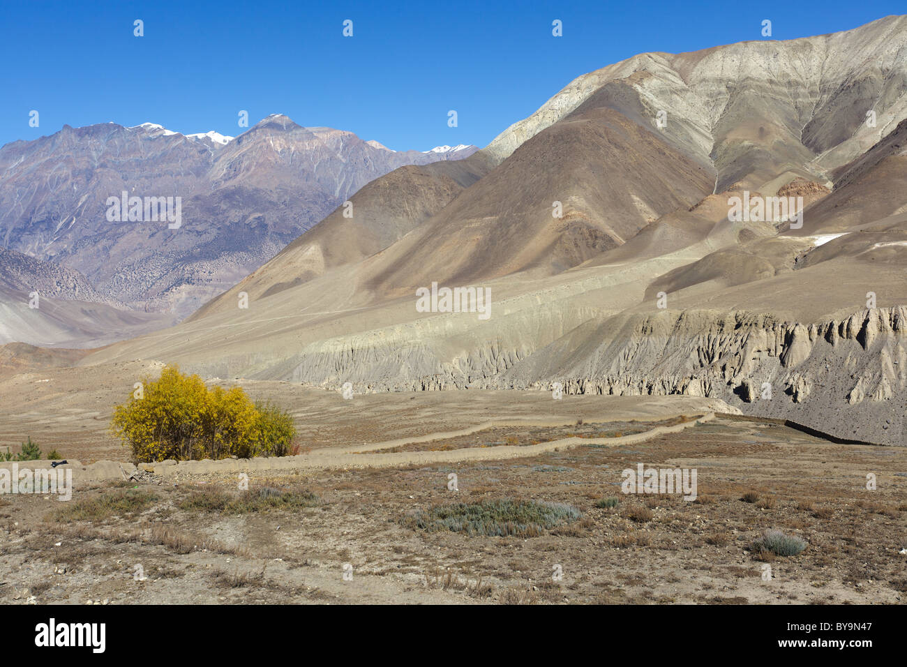 trockenen Berglandschaft im Annapurna, Nepal Stockfoto