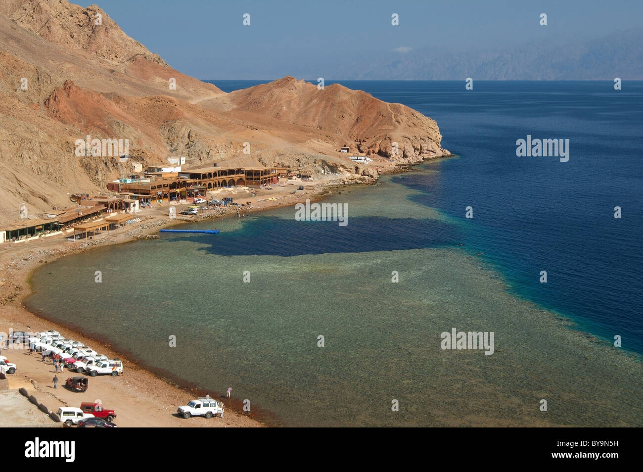 Blue Hole tauchen Lage, Dahab, Rotes Meer, Ägypten, Afrika Stockfoto