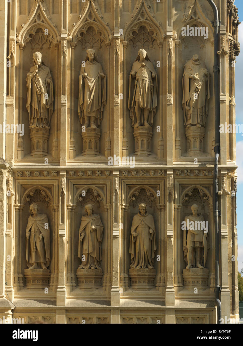 Canterbury Kent England Canterbury Kathedrale außen Statuen Stockfoto