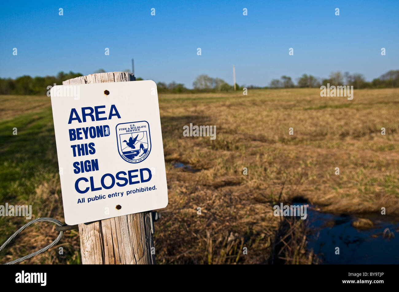Tierwelt-Bereich geschlossen für die Öffentlichkeit im Prince William County Virginia. Stockfoto