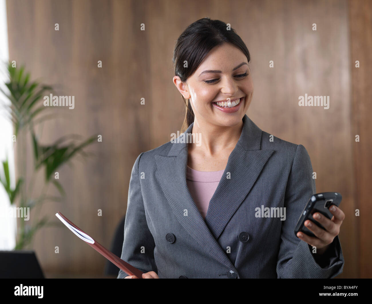 Business-Frau am Telefon Stockfoto