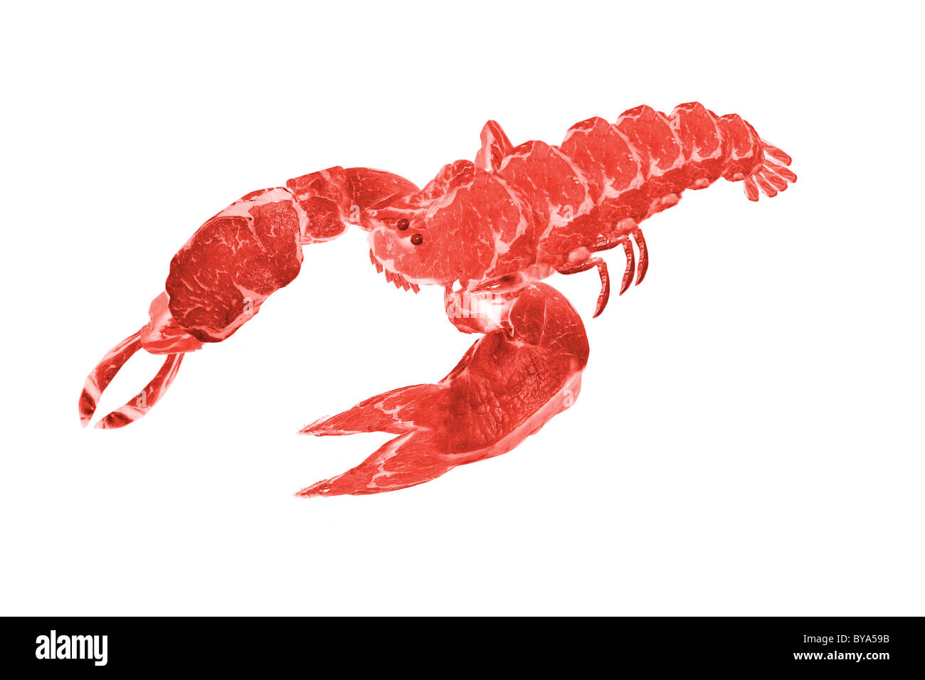 Hummer aus Fleisch hergestellt Stockfoto