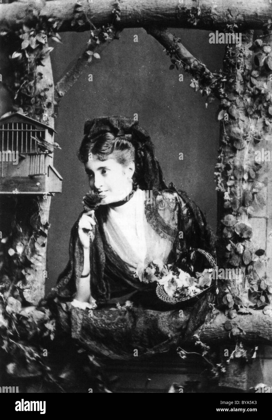 ADELINA PATTI (1843-1919) italienischer Opern Koloratur-Sopranistin Stockfoto
