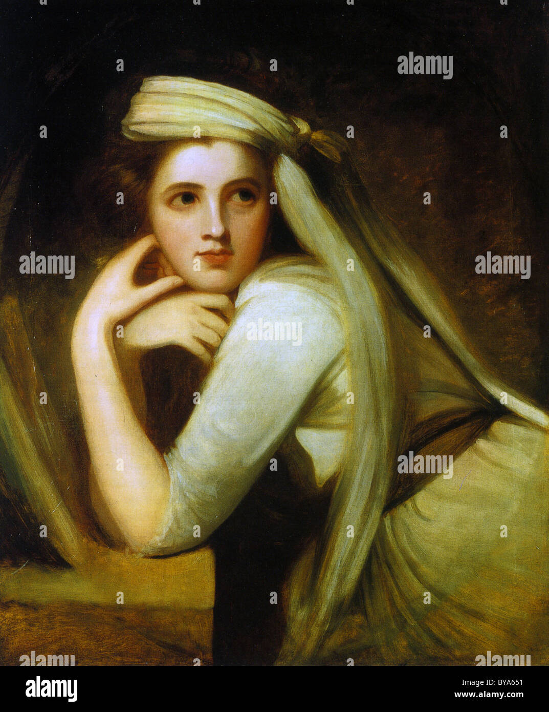 EMMA, Herrin LADY HAMILTON (1765-1815) von Horatio Nelson als einer Bacchantin, einer der vielen Gemälde von ihr von George Romney Stockfoto