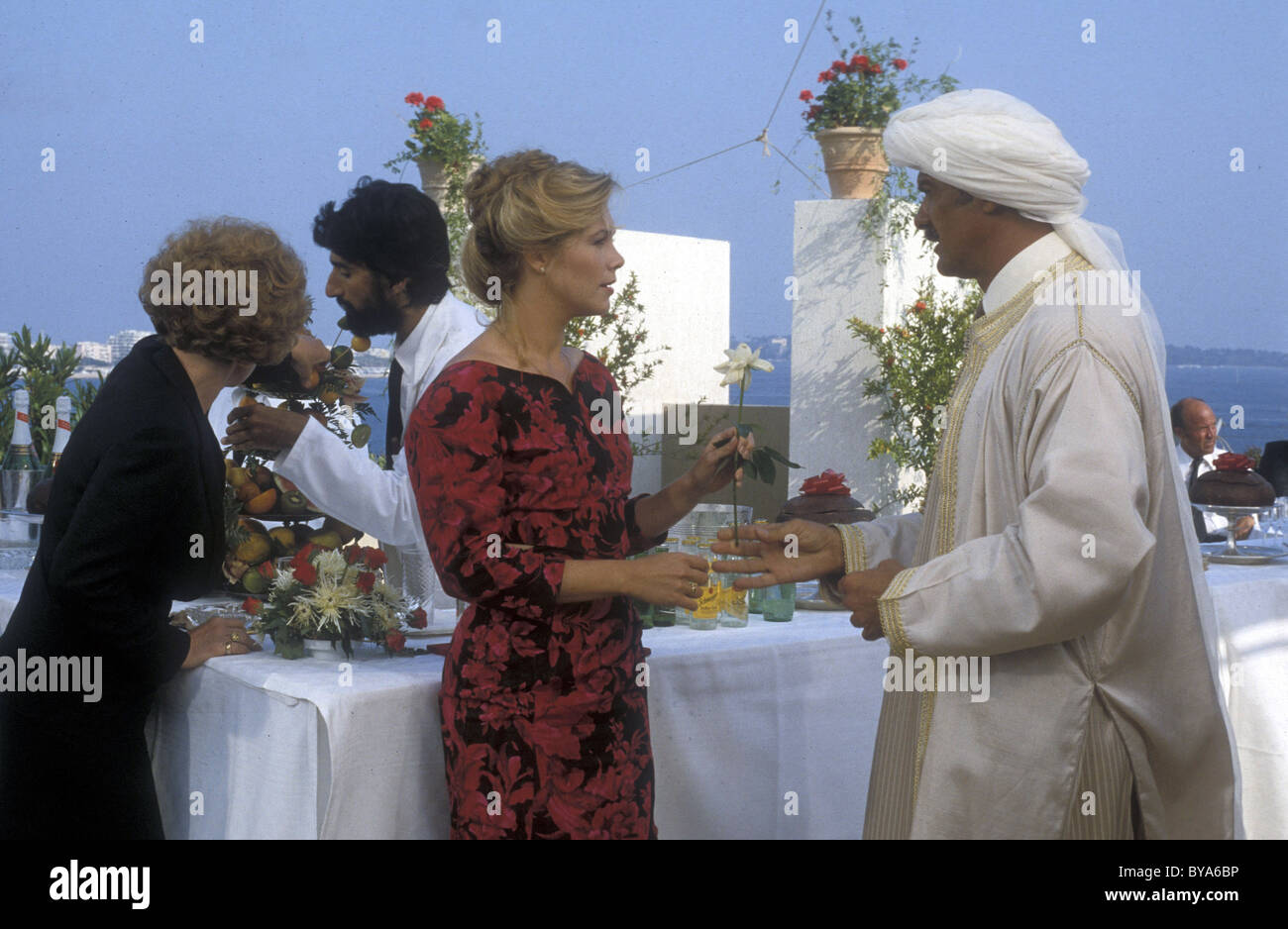 Das Juwel des Nils-Jahr: 1985 - USA Regie: Lewis Teague Kathleen Turner, Spiros Focas Stockfoto