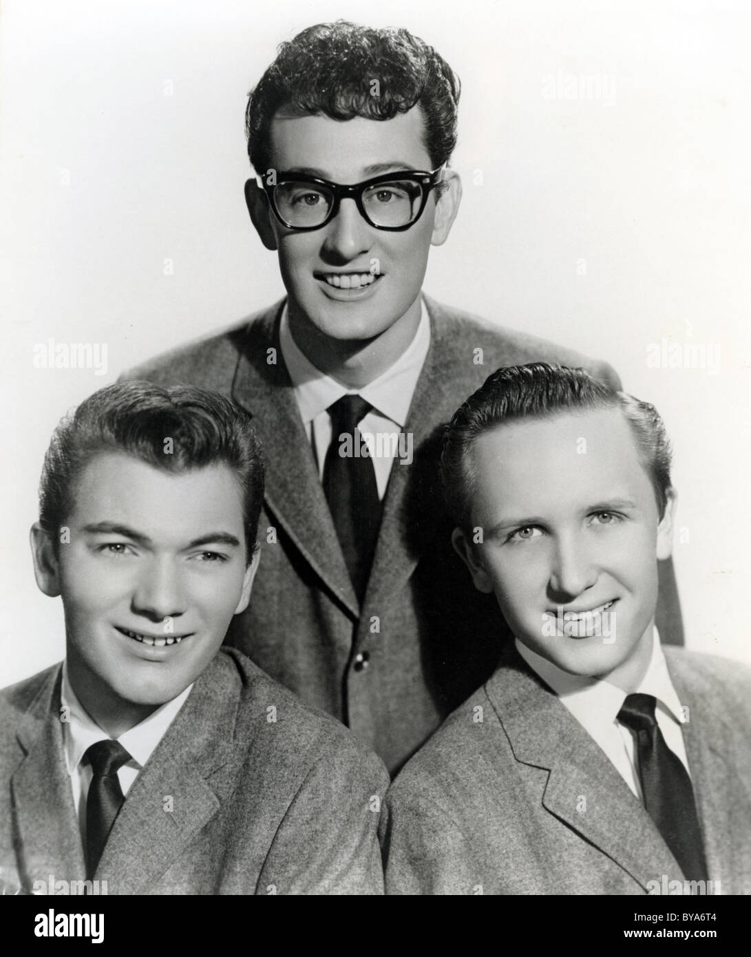 BUDDY HOLLY AND THE CRICKETS - US pop Gruppe von l: Jerry Allison, Buddy Holly und Joe Mauldin Stockfoto