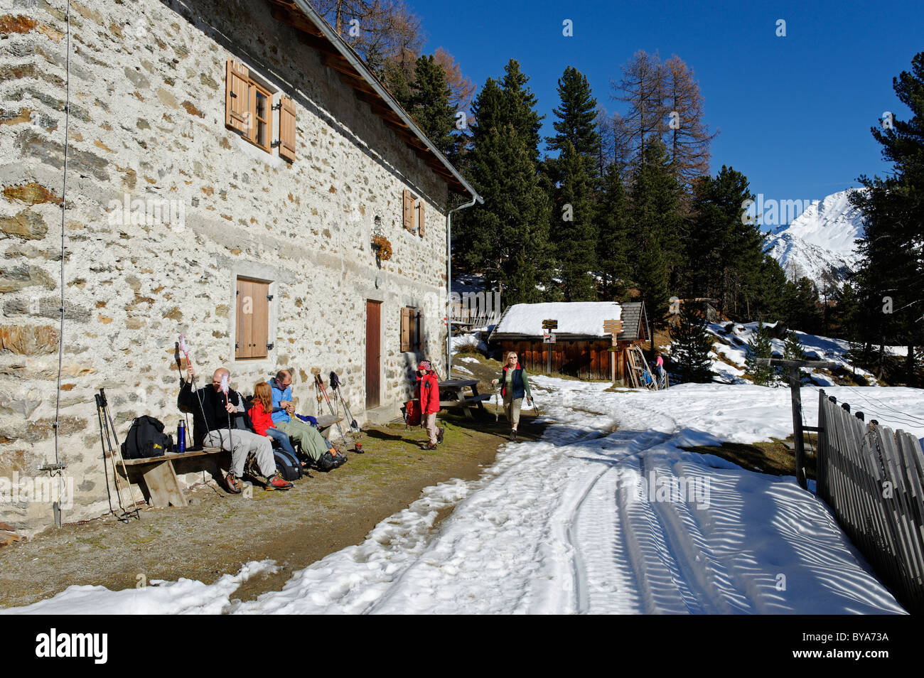 Lyvialm Alm, Nationalpark Stilfser Joch, Val Martello, Vinschgau, Süd-Tirol, Italien, Europa Stockfoto