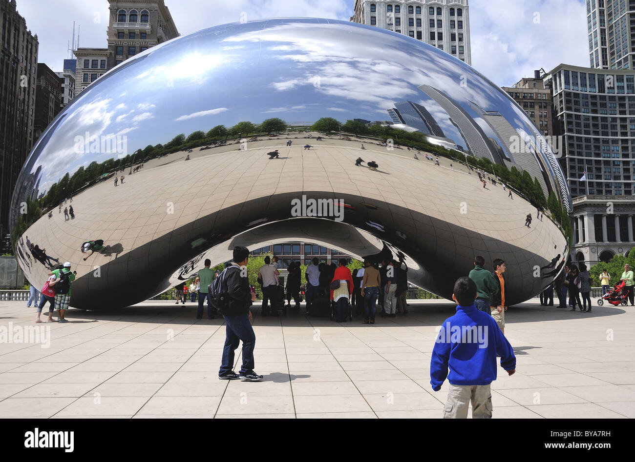 Cloud Gate, Millennium Park, Chicago, Illinois, USA Stockfoto