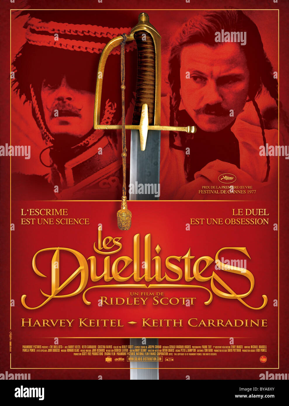 Die Duellanten Jahr: 1977 UK Direktor: Ridley Scott Harvey Keitel, Keith Carradine Movie Poster (Fr) Stockfoto