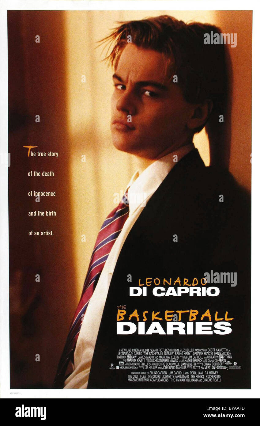 Die Basketball-Tagebücher-Jahr: 1995 USA Regie: Scott Kalvert Leonardo DiCaprio Movie Poster (USA) Stockfoto