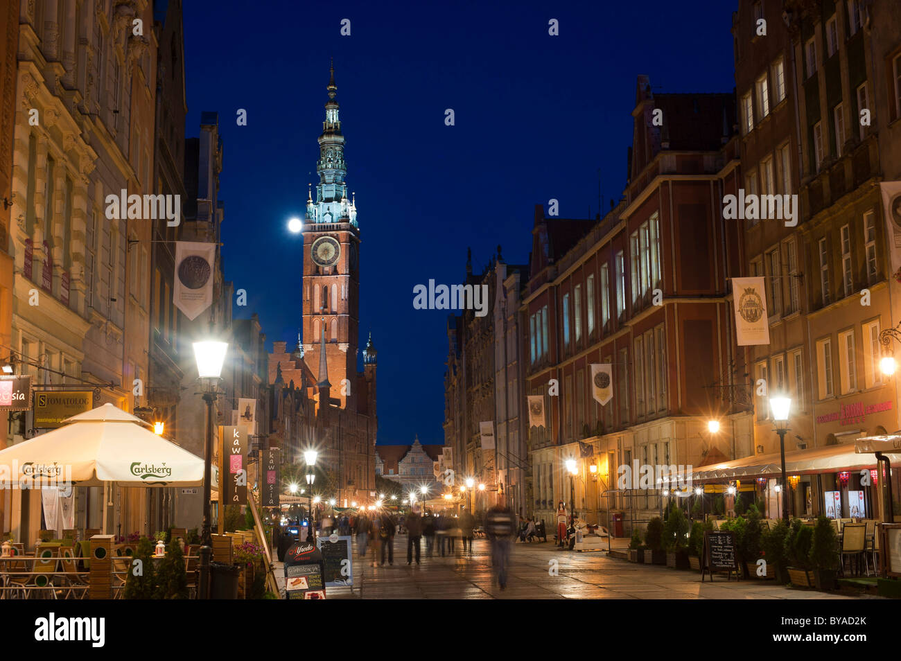 Die Main Rathaus Ratusz Glownego Miasta Główne Miasto Bezirk, Danzig, Pommern, Polen, Europa Stockfoto