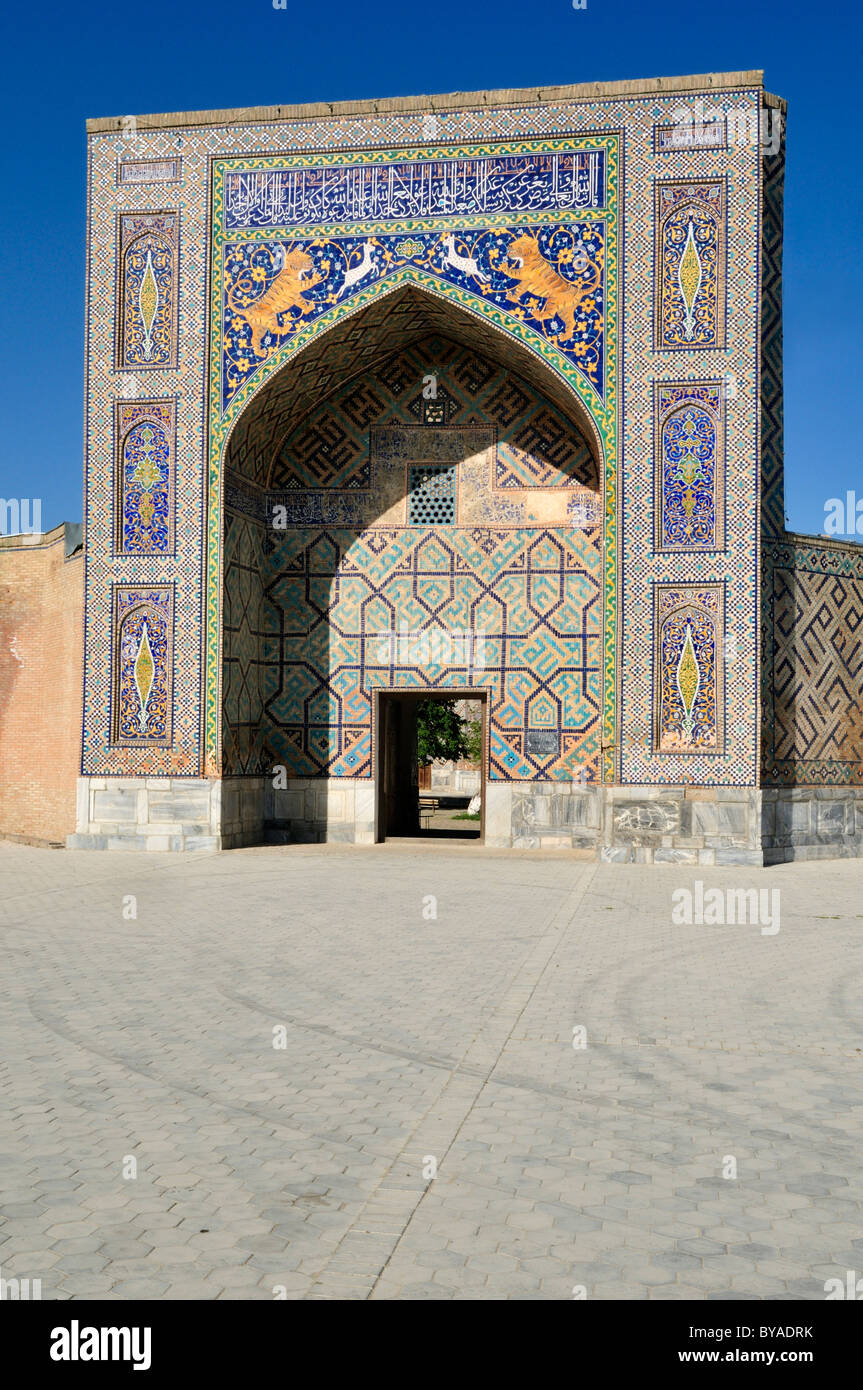 Hodscha, Hoja Achra Mausoleum von Ulugbek in der Nähe von Samarkand, Usbekistan, Zentralasien Stockfoto