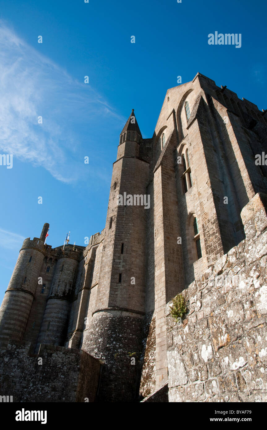 Die Abtei von Mont-Saint-Michel, Normandie, Frankreich Stockfoto