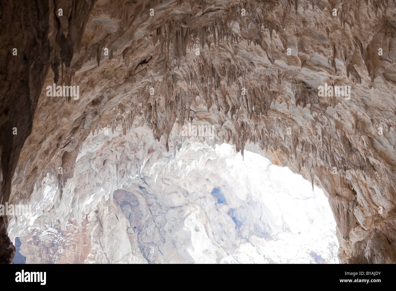 Petnicka Pecina Höhle Petnica U-Bahn Höhlendecke Stockfoto