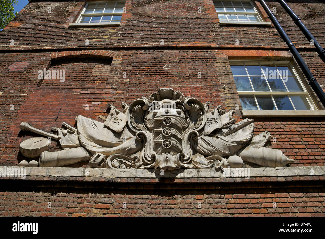 Wappen von der Royal Army Ordnance Corps in den Tower of London, England Stockfoto