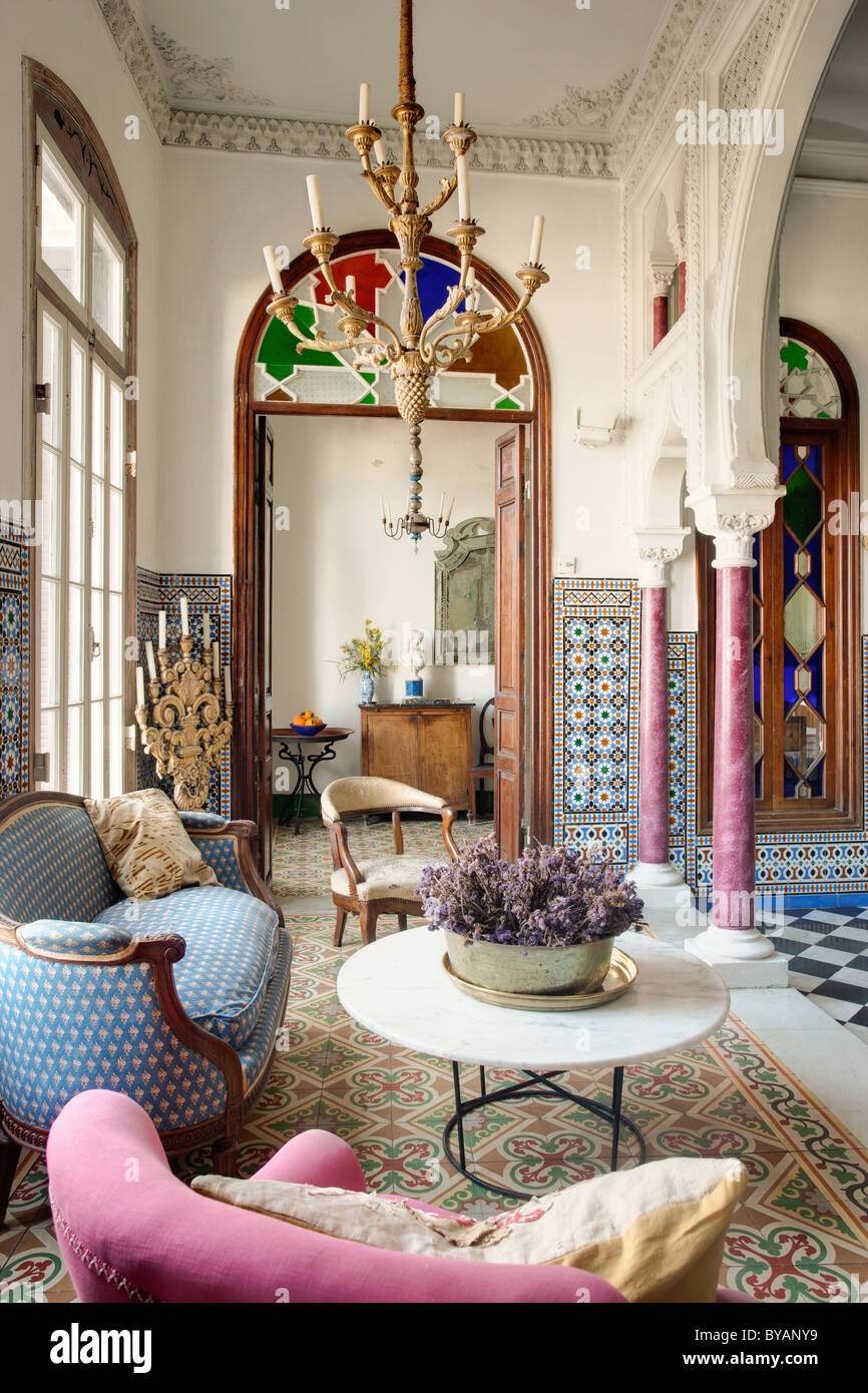 Schönen marokkanischen Stil Stadthaus Stockfoto