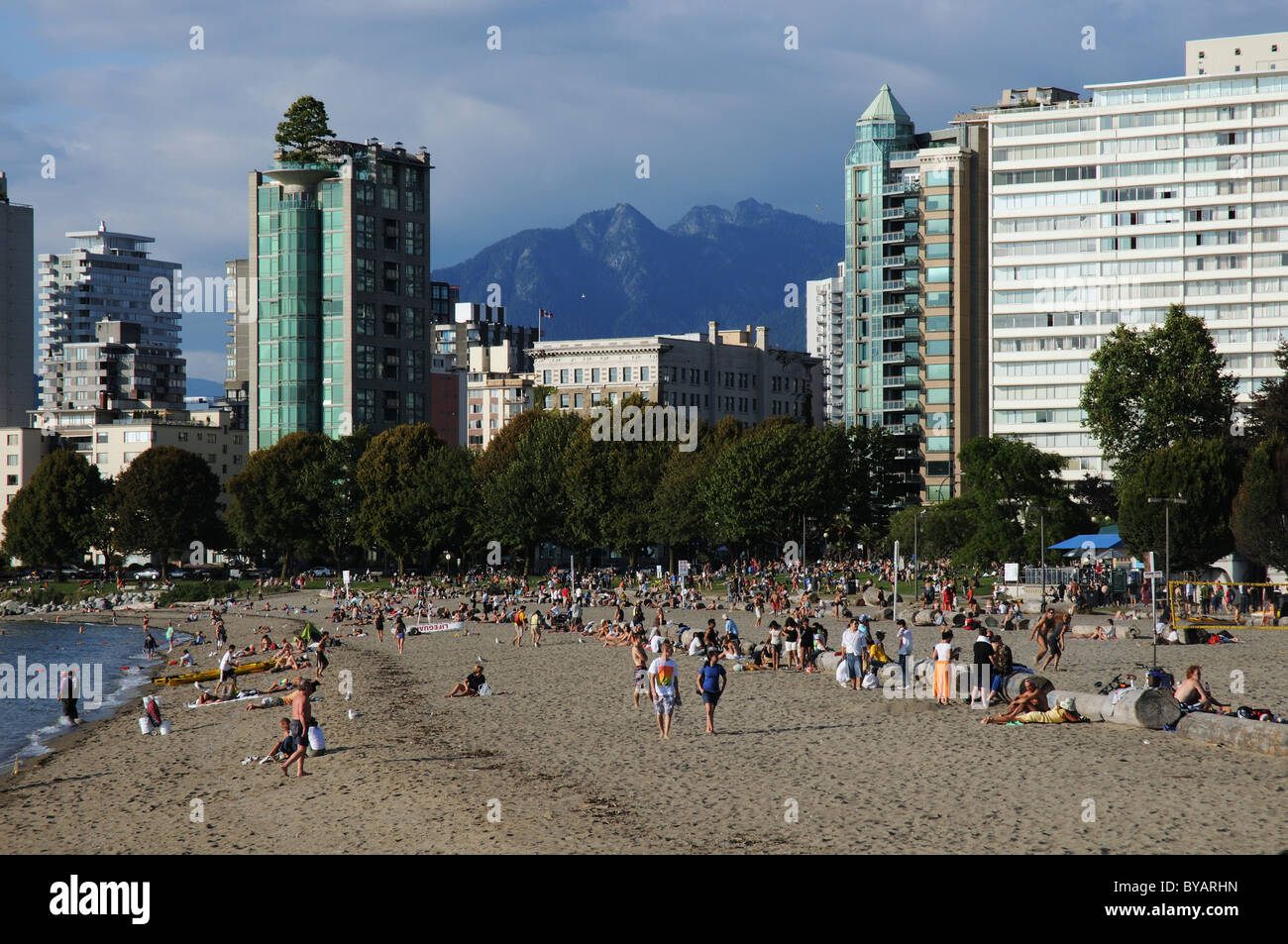 Strand von English Bay in Vancouver, Kanada Stockfoto