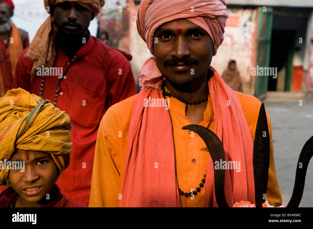 Bunten indischen Sadhus. Stockfoto