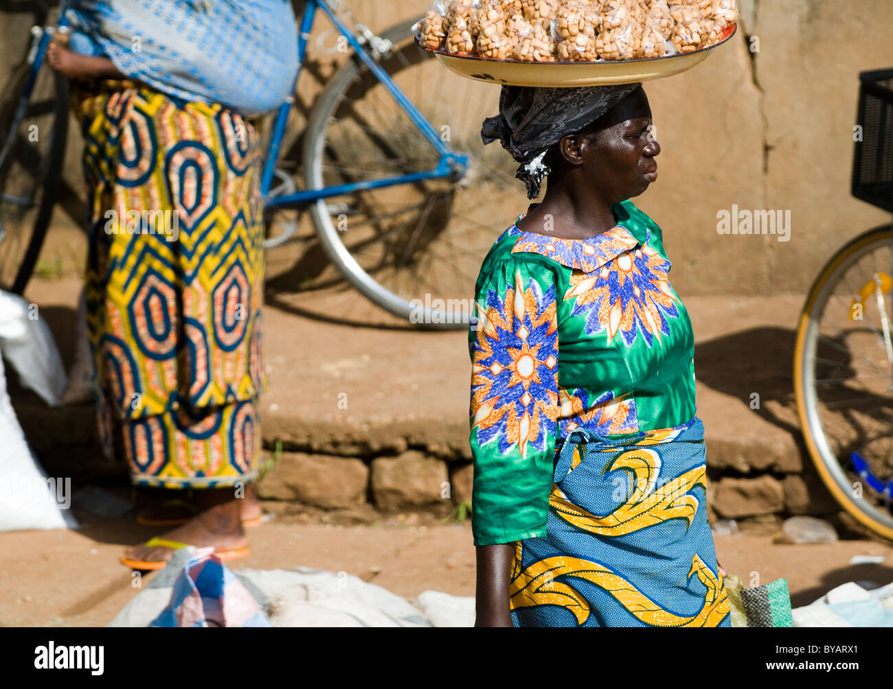 Markt-Szene in Togo. Stockfoto