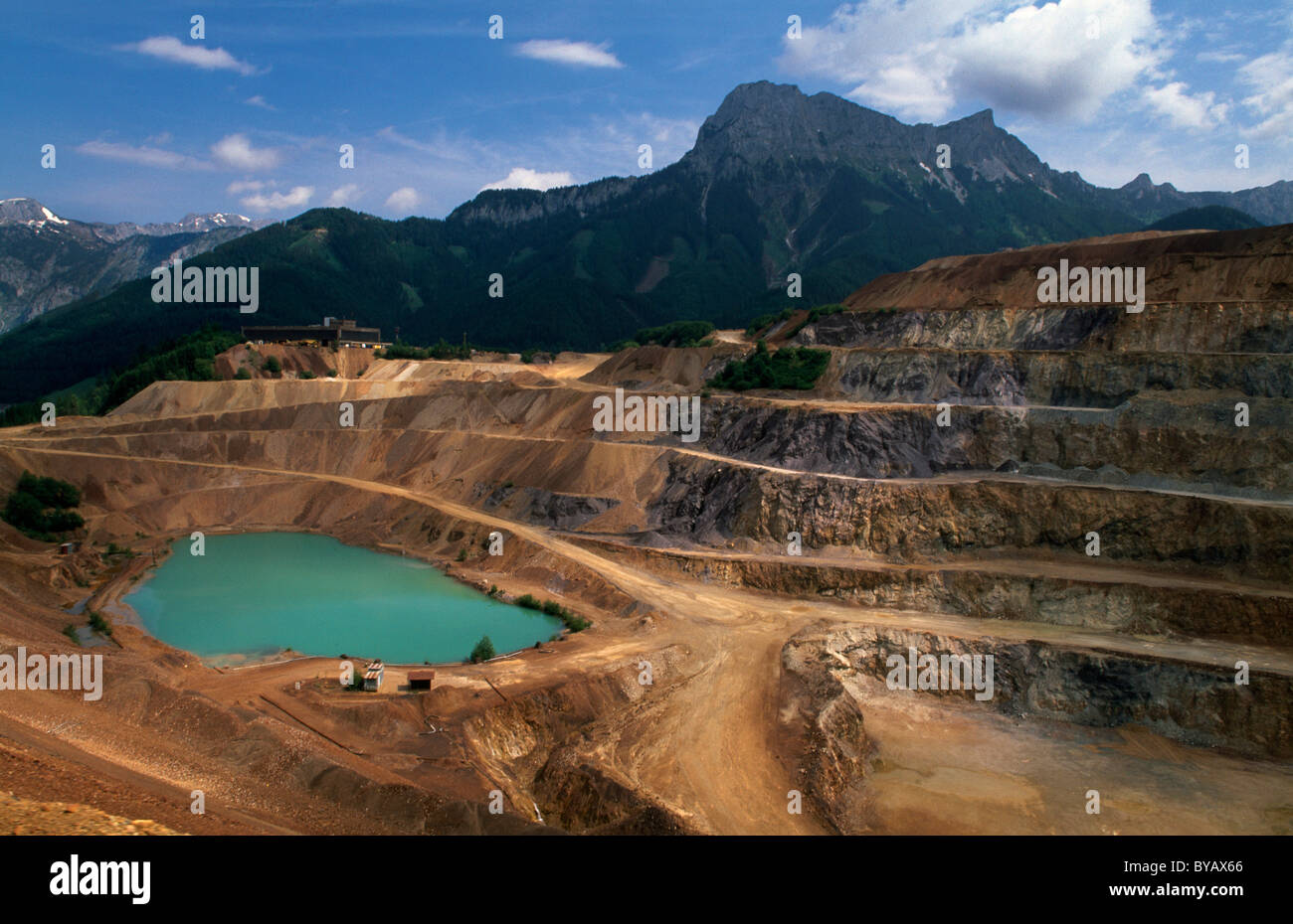 Eisen-Tagebau, Erzberg, Eisenerz, Steiermark, Österreich Stockfoto