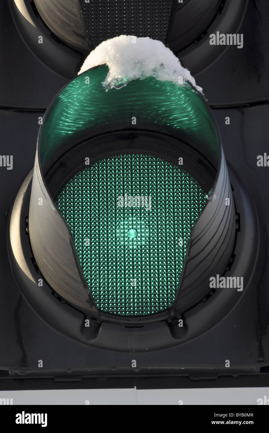 GreenTraffic Licht Stockfoto