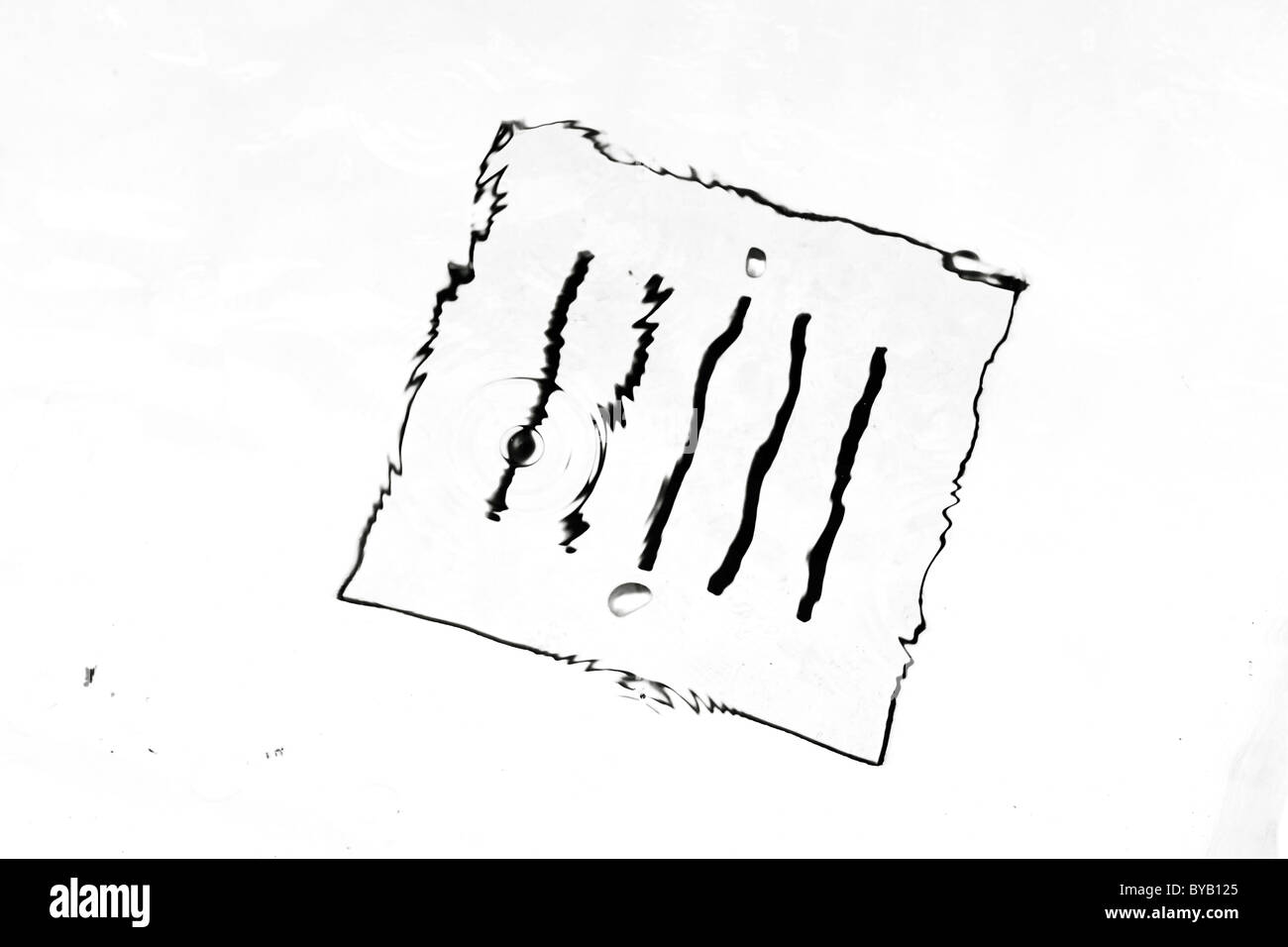 grafische Form der Abfluss am Boden des Pools Stockfoto