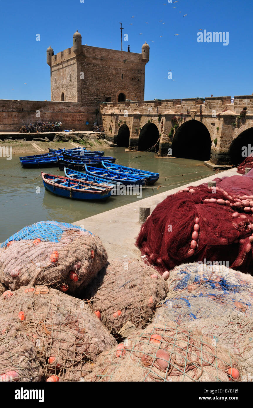Portugiesische Festung in der historischen Stadt Essaouira, UNESCO-Weltkulturerbe, Marokko, Nordafrika Stockfoto