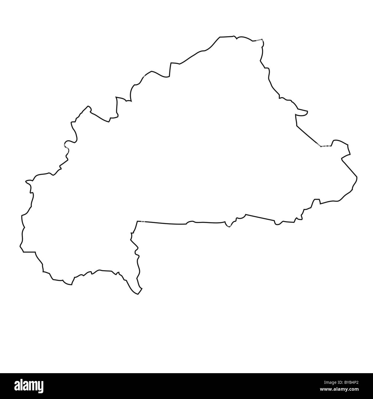 Gliederung, Karte von Burkina Faso Stockfoto