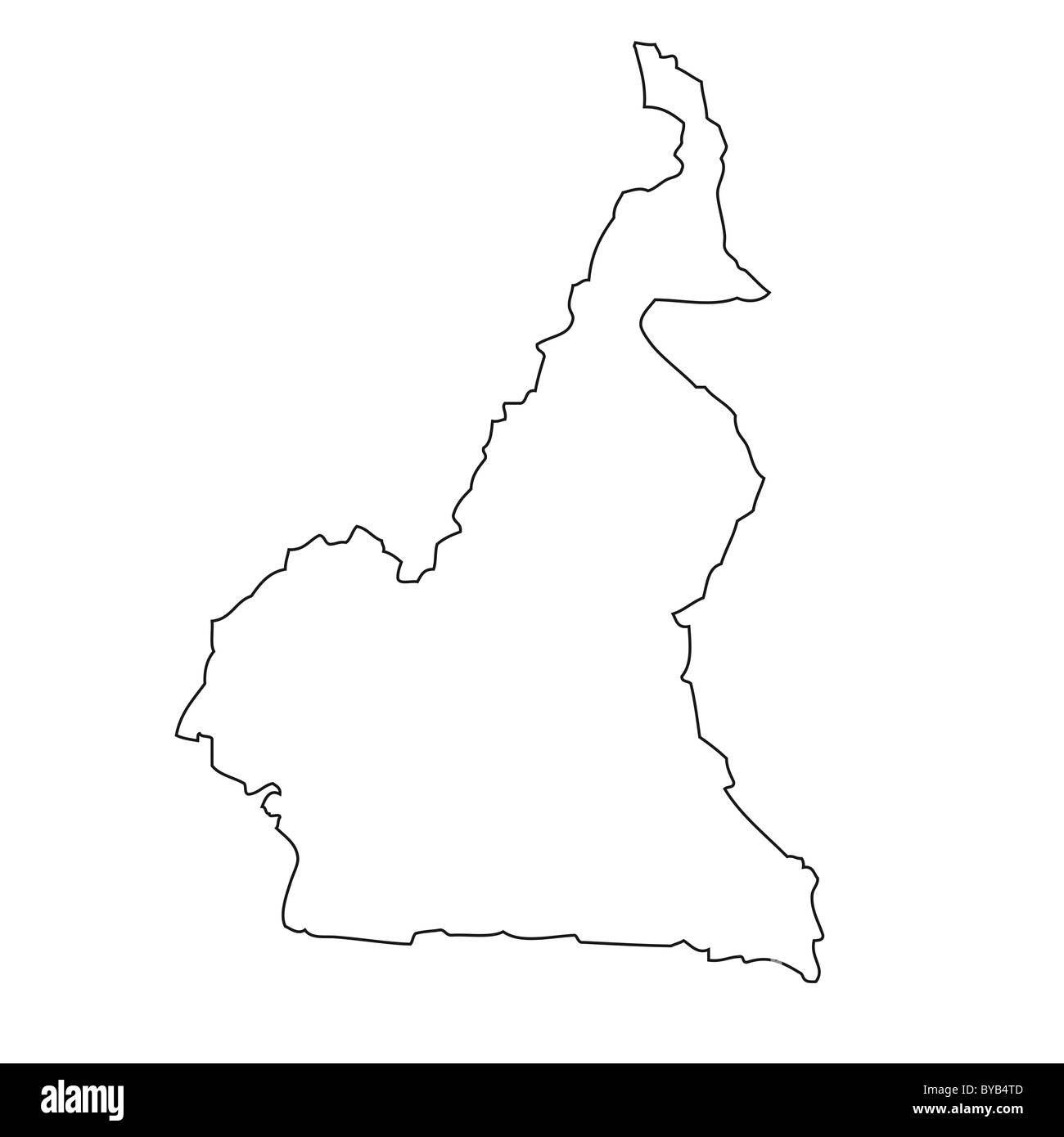 Gliederung, Karte von Kamerun Stockfoto