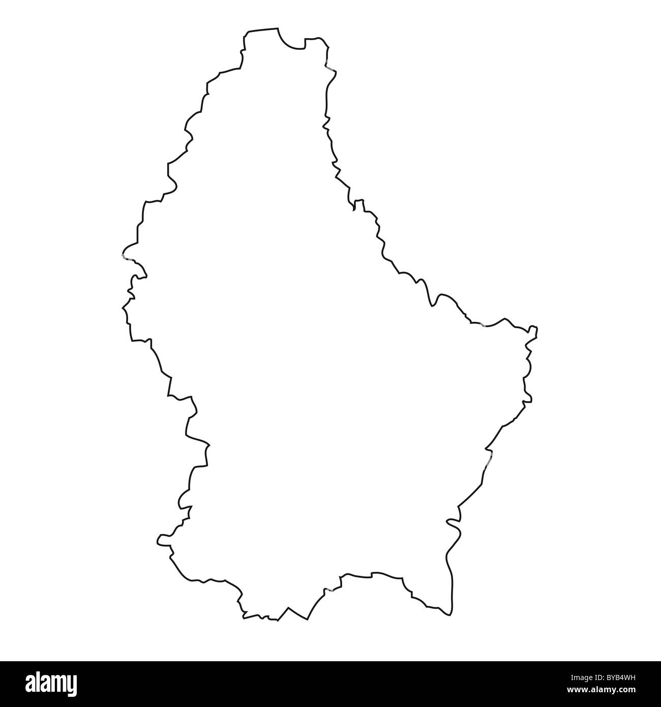 Gliederung, Karte von Luxemburg Stockfoto