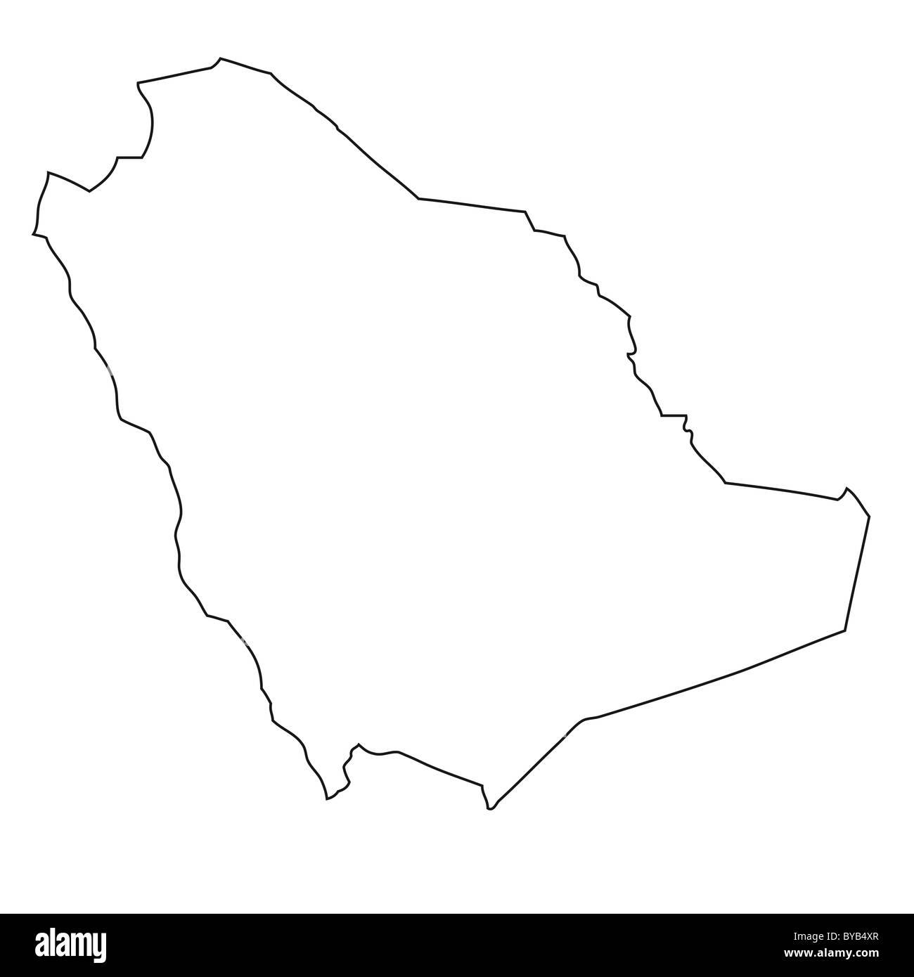 Gliederung, Karte von Saudi-Arabien Stockfoto