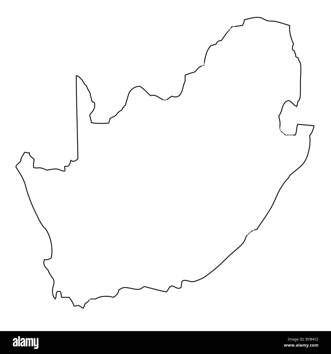 Gliederung, Karte von Südafrika Stockfoto