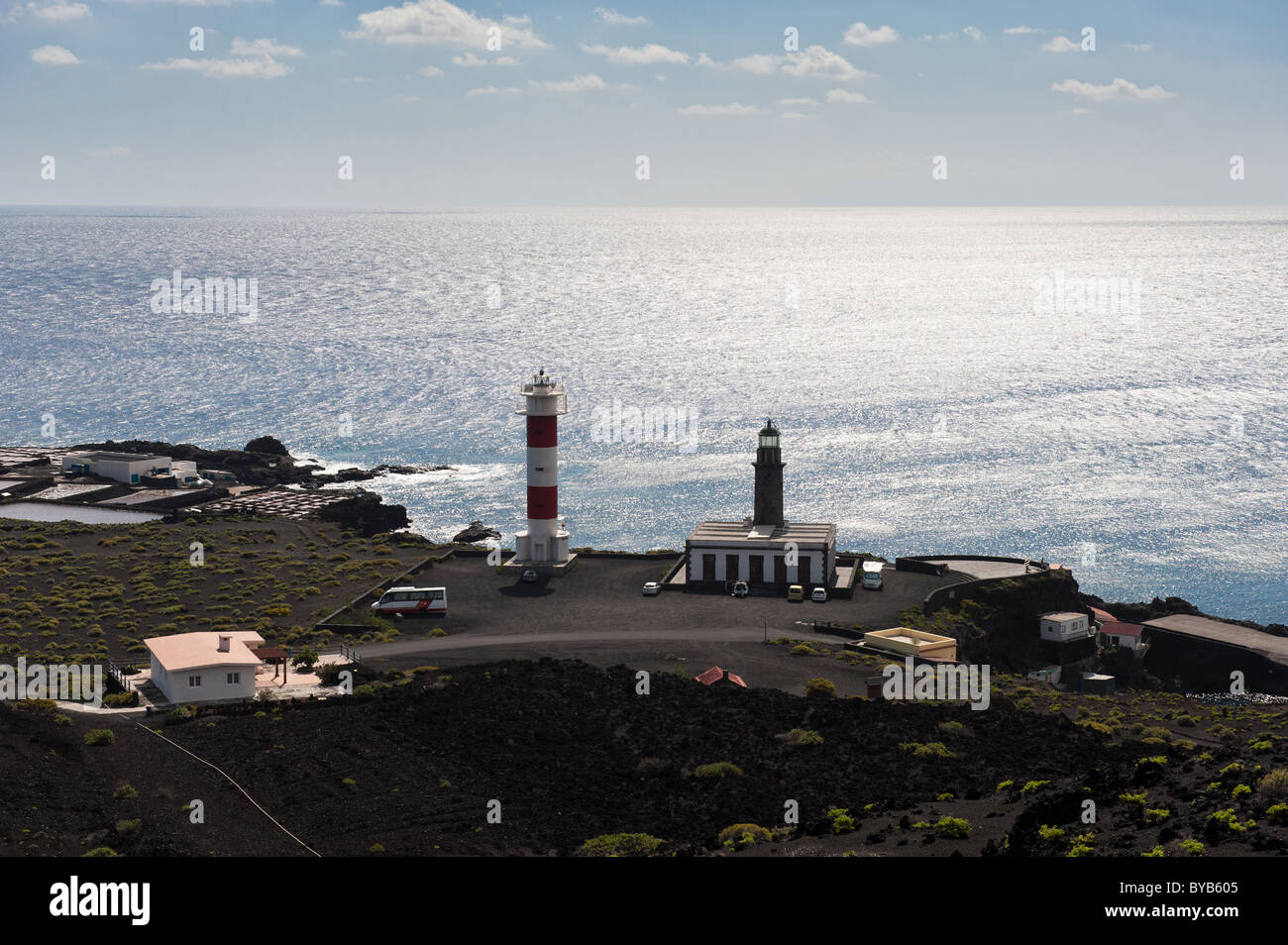 Leuchttürme, Punto de Fuencaliente, La Palma, Kanarische Inseln, Spanien Stockfoto