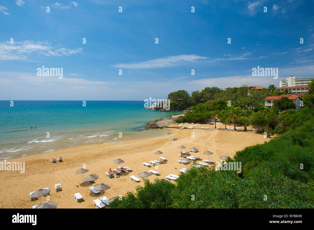 Incekum Beach in der Nähe von Alanya, türkische Riviera, Türkei Stockfoto