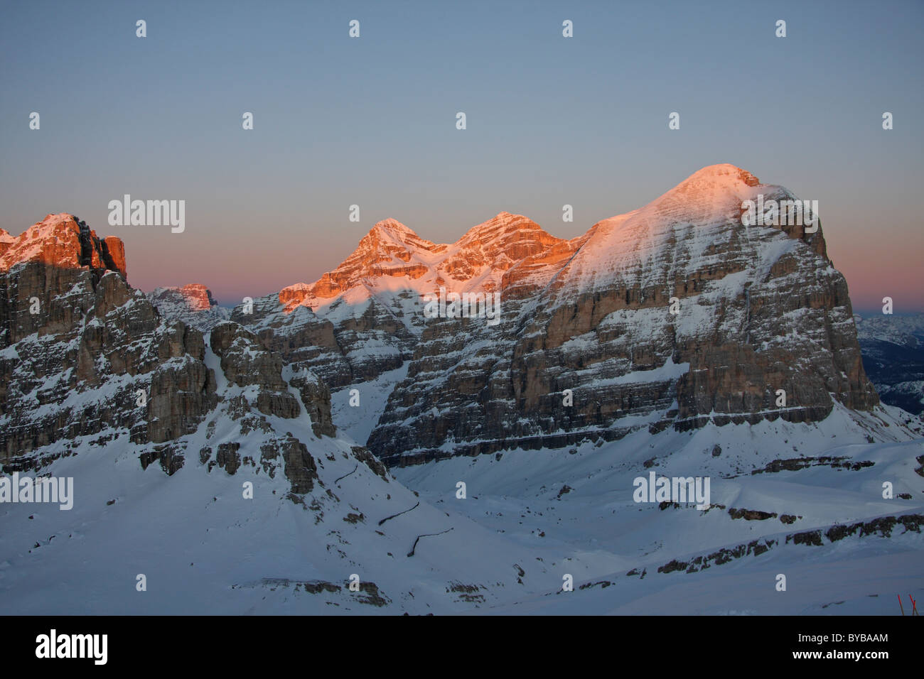 Landschaft von Lagazuoi, Tofane Berg, Cortina, Dolomiten, Veneto, Italien Stockfoto