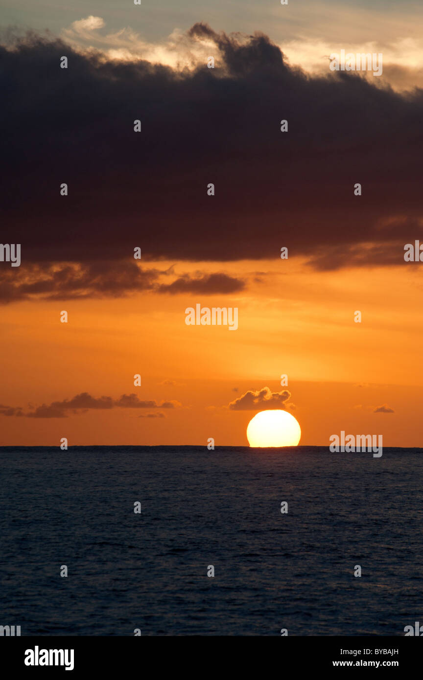 Sonnenuntergang in El Remo, La Palma, Kanarische Inseln, Spanien Stockfoto