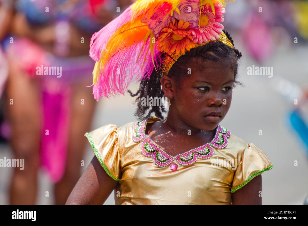 Ins Leben gerufen durch eine große karibische Parade mit Tänzern, findet DC karibischen Karneval jährlich in Washington, D.C. statt. Stockfoto