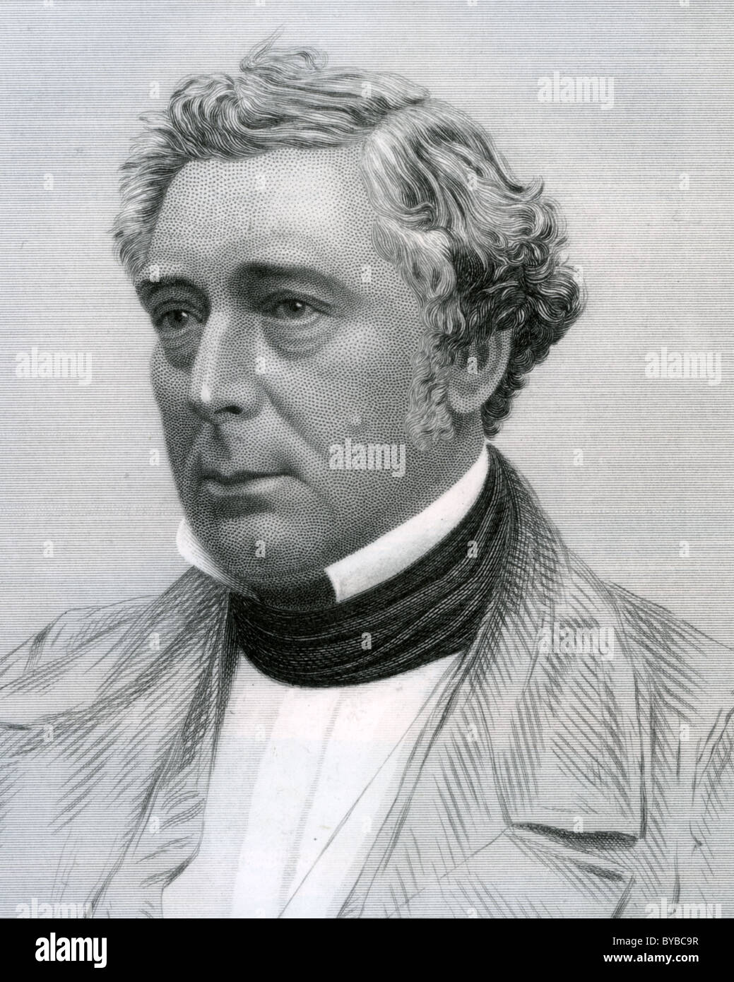 ROBERT STEPHENSON (1803-1859) englischer Bauingenieur und einziger Sohn des Eisenbahn-Pionier George Stephenson Stockfoto