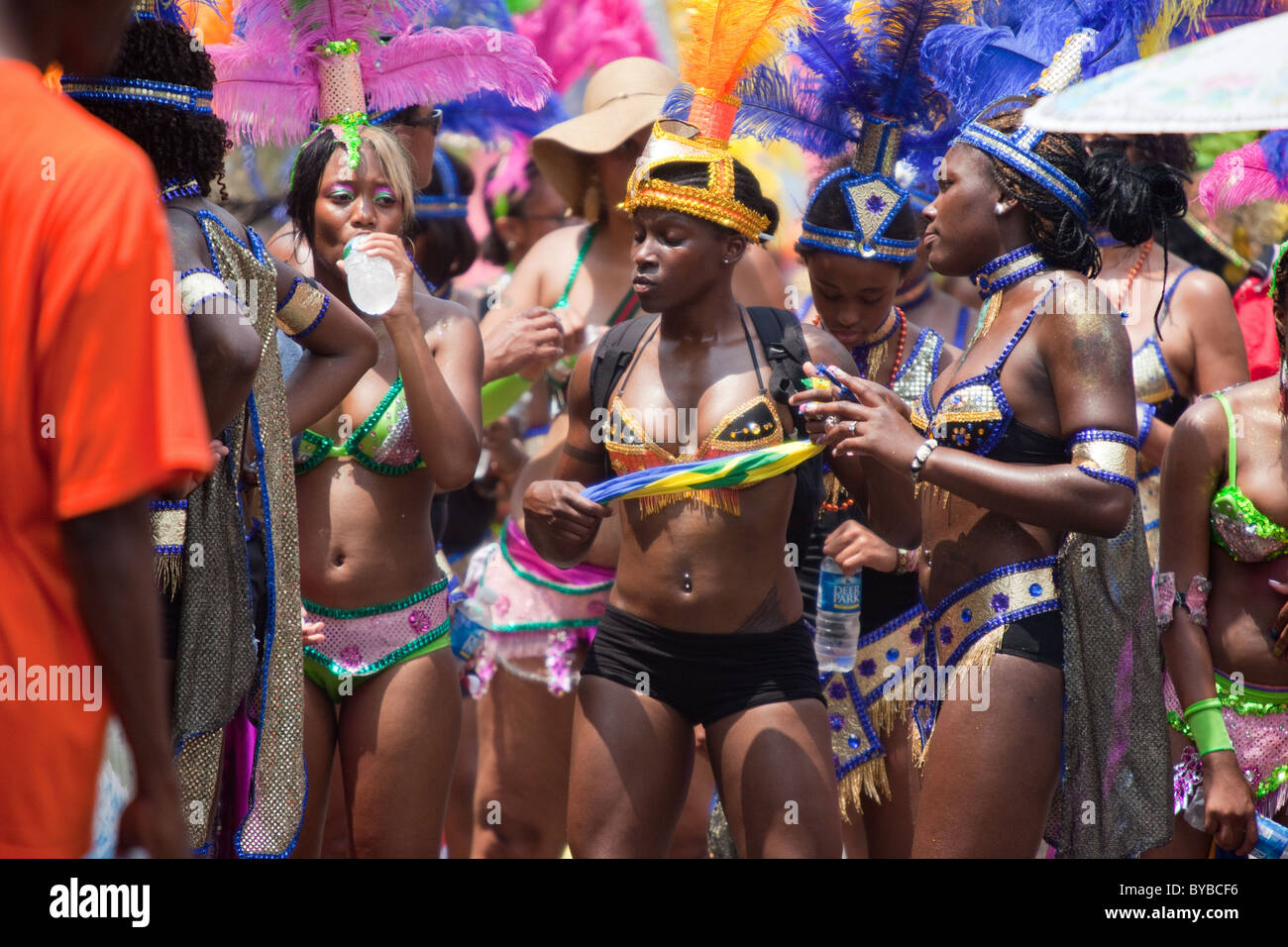 Ins Leben gerufen durch eine große karibische Parade mit Tänzern, findet DC karibischen Karneval jährlich in Washington, D.C. statt. Stockfoto