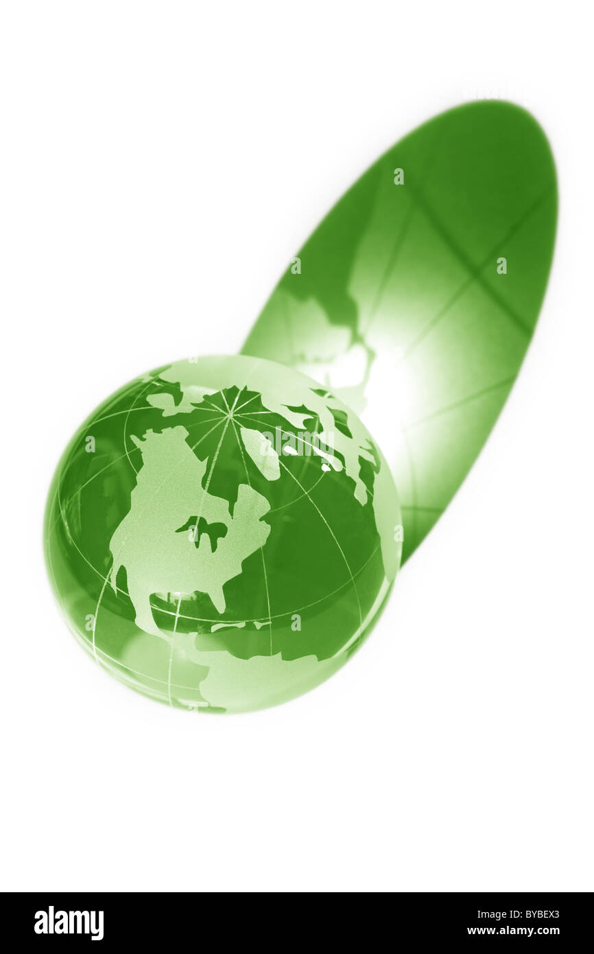 Planeten Erde, transparente Globus für Hintergrund Stockfoto