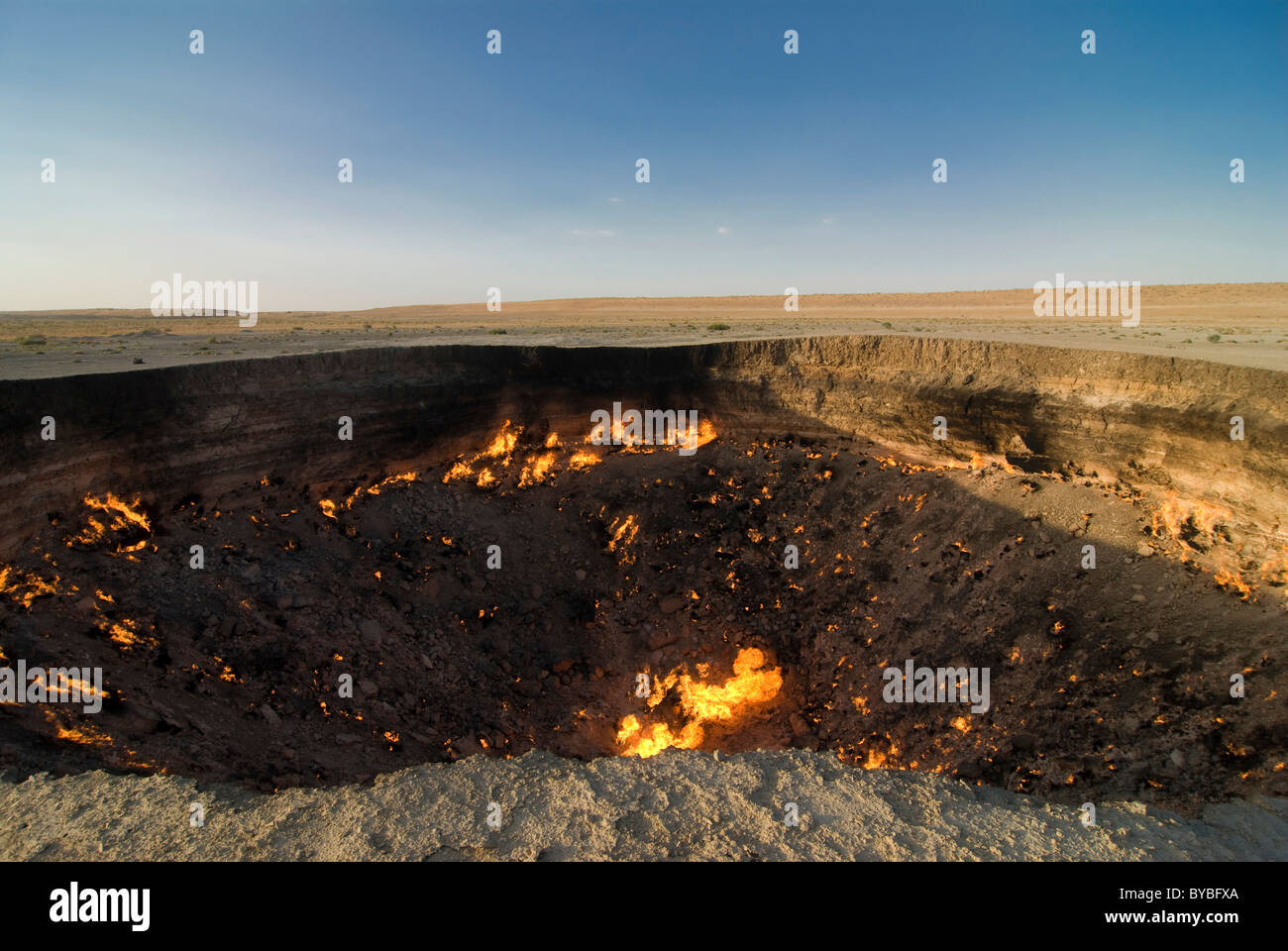 Darvaza Gas Krater, Turkmenistan, Zentralasien Stockfoto