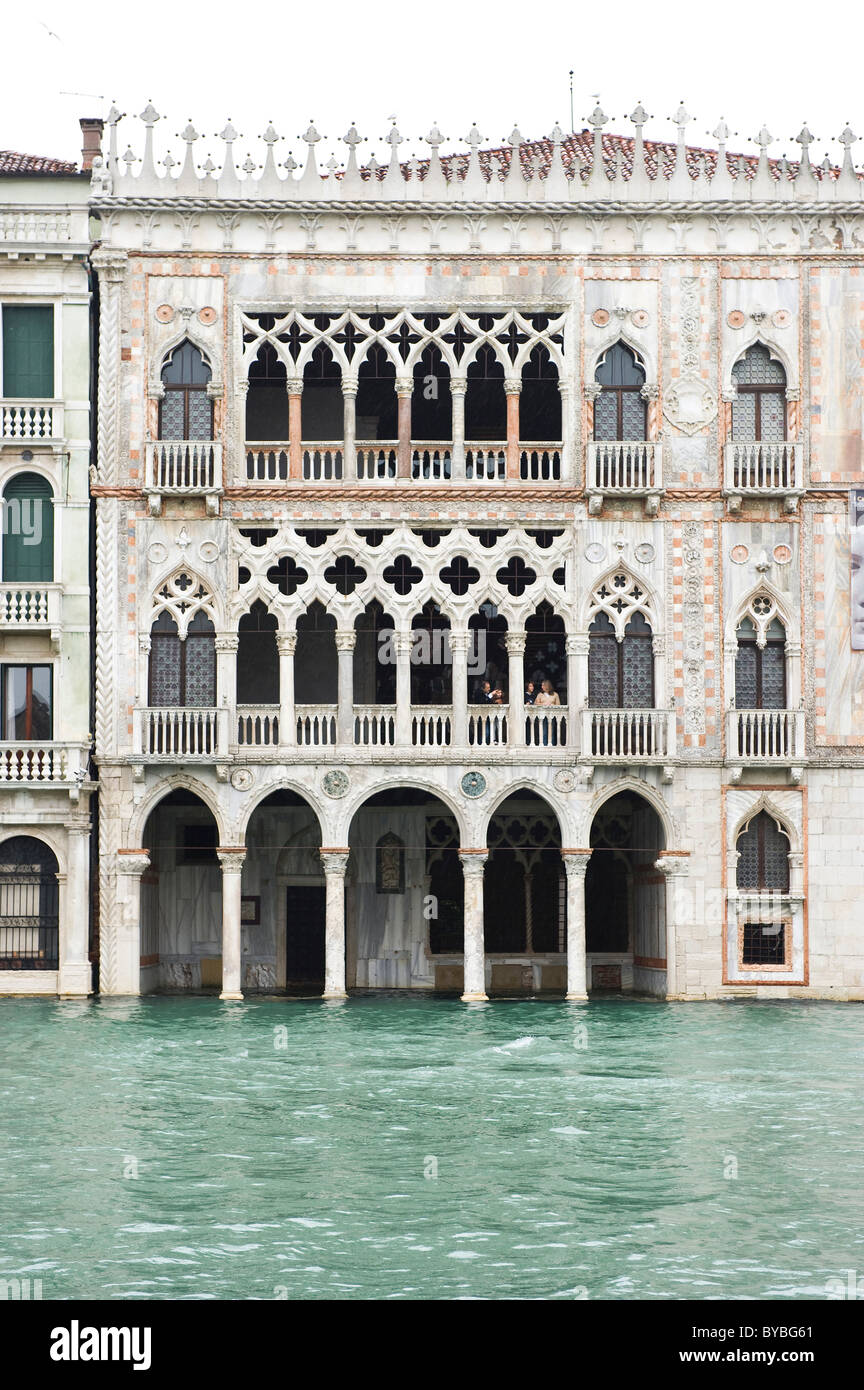 Ca'd ' Oro Palast, Palazzo Santa Sofiaon Palast am Canal Grande, Venedig, Italien, Europa Stockfoto