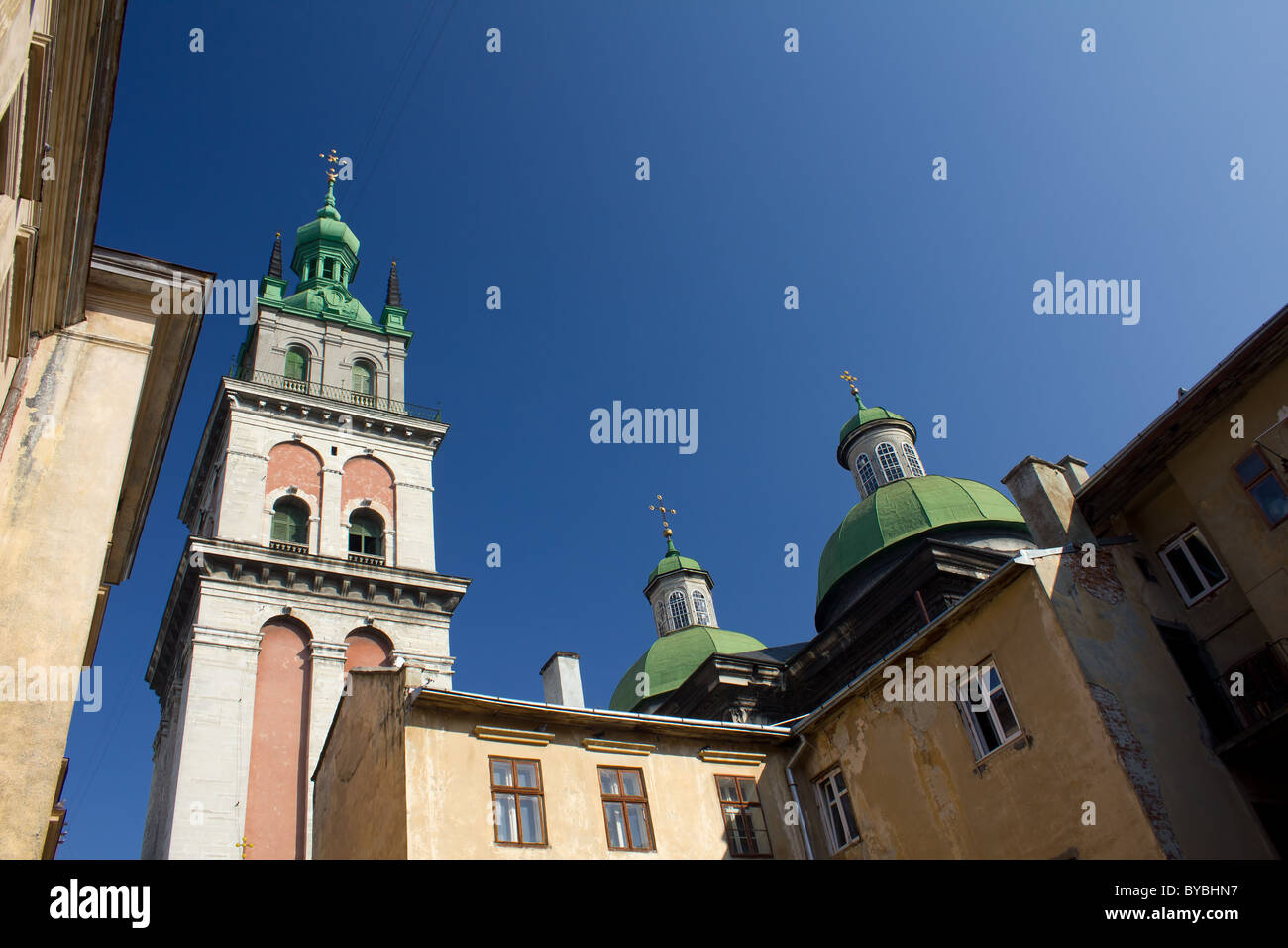 Das Ensemble der Himmelfahrtskirche in Lemberg (Ukrainisch Uspenska