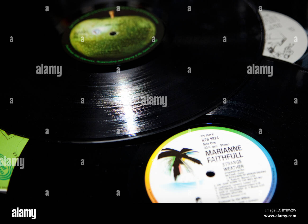 Vinyl lange spielst Records, London Stockfoto
