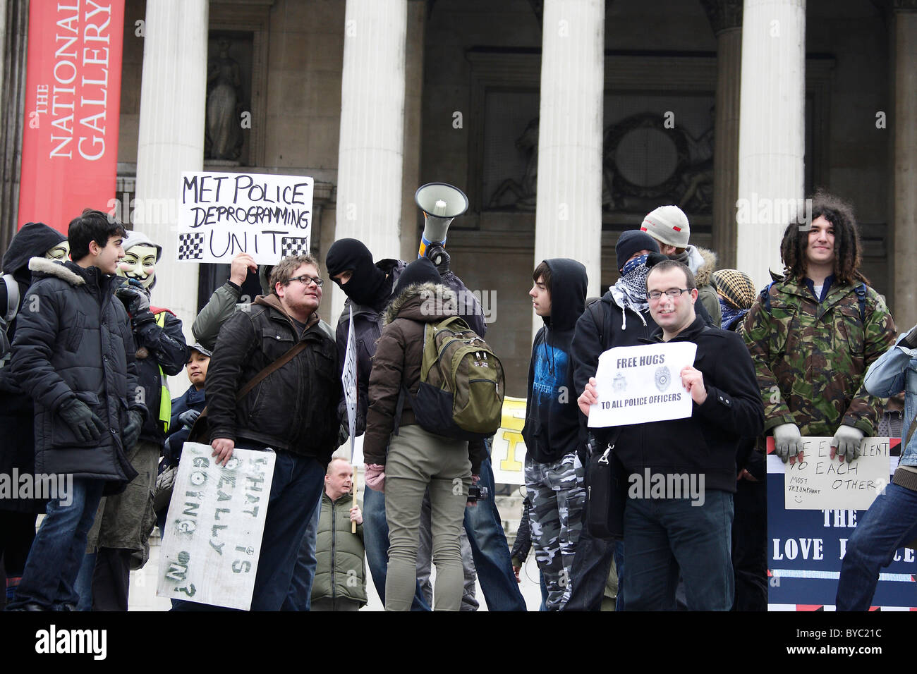 Anti-Polizei-Demo in London Stockfoto