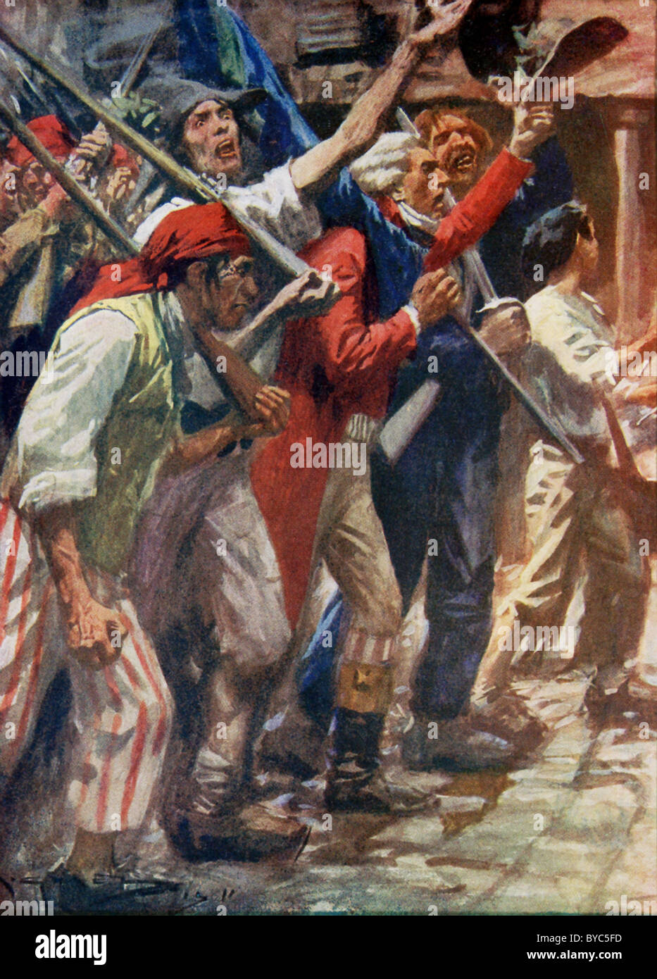 Am 14. Juli 1789 stürmte das Volk von Paris Bastille, ein Gefängnis Festung in Paris, Frankreich. Stockfoto