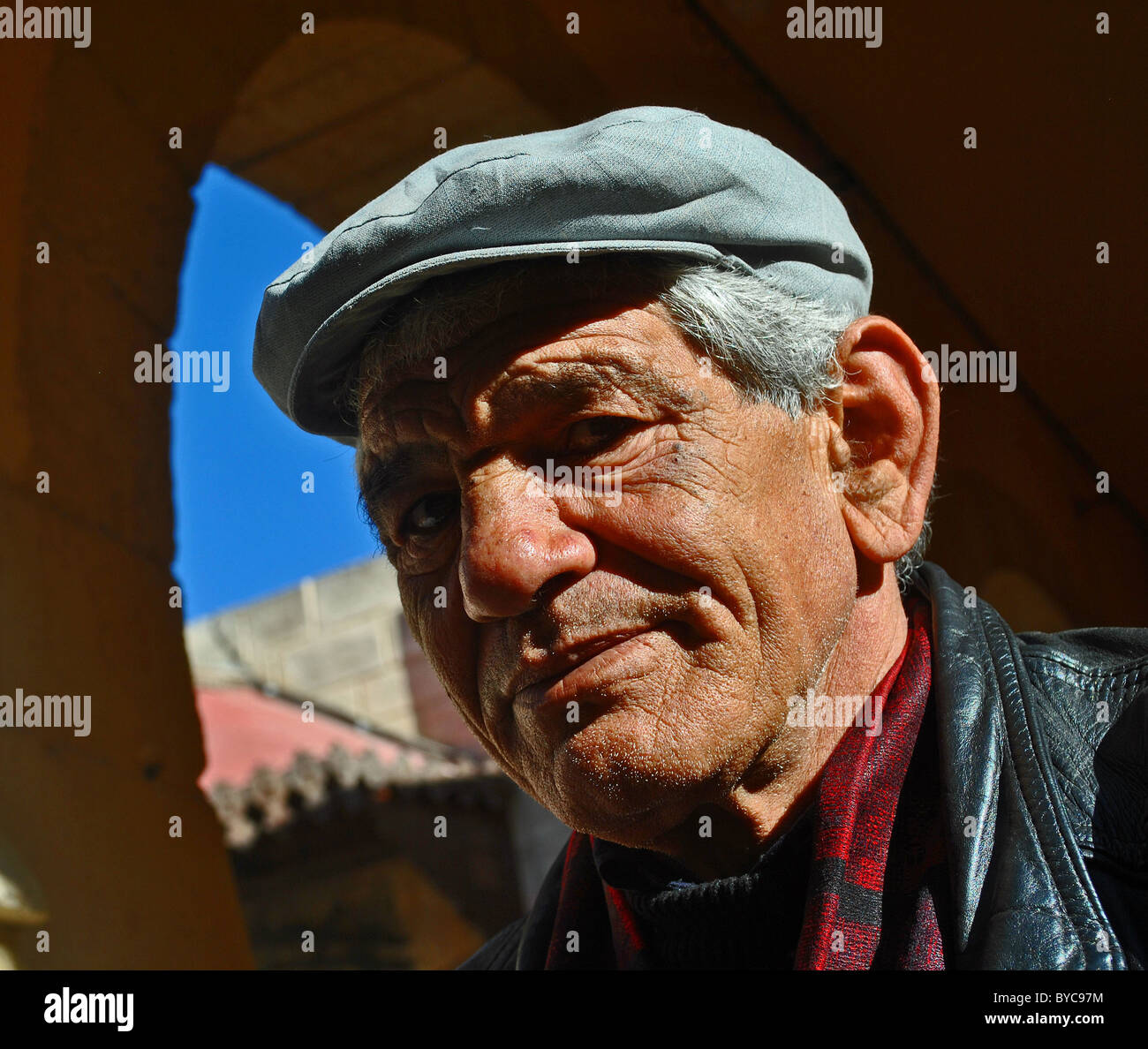 Porträt des alten Mann in Sousse, Tunesien Stockfoto