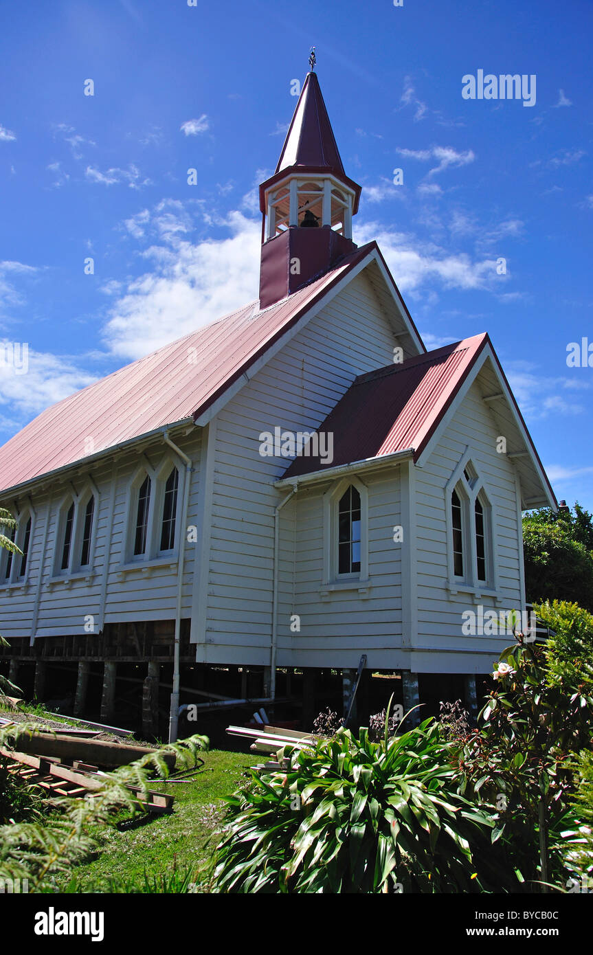 Historische Presbyterian Church, Oban, Stewart Island (Rakiura), Southland Region, Neuseeland Stockfoto