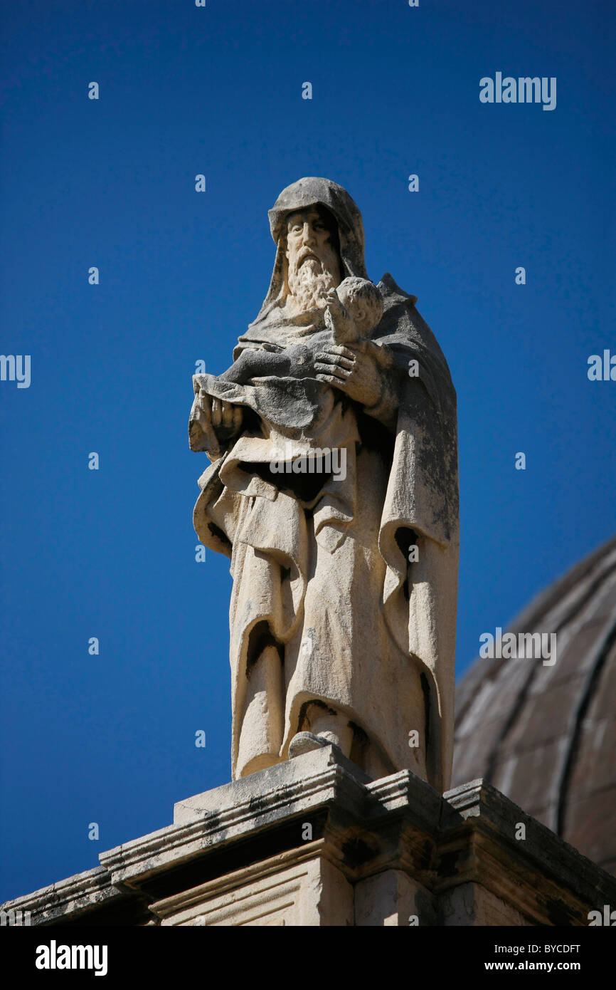 Skulptur, Dalmatien, Dubrovnik, Altstadt, Kroatien Stockfoto