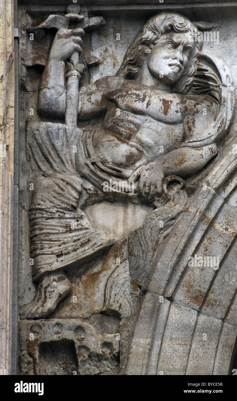 Römische Kunst. Bogen von Constantine. Relief. Rom. Italien. Stockfoto